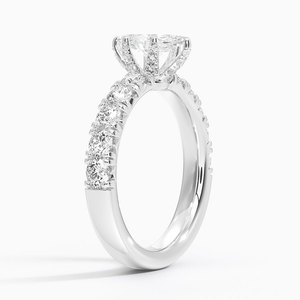 Anillo BOJ 0128 con Corte Marquesa, Plata 925, Anillo Solitario de Diamante con Engaste Francés de Lujo, 2ct, Color D, VVS1, Moissanita, Certificado GRA - Product Image 2