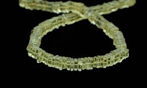 100% Natural Smooth <b>Heishi</b> Square Lemon Quartz Stone <b>Beads</b> for Jewelry Making and Crafts - Product Image 5