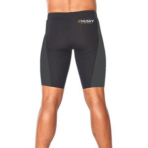 Shorts de Compresión Unisex de Nailon y Spandex, Cintura Alta Elástica, Bolsillo Oculto, Logotipo Personalizado, Secado Rápido, Ligeros, Transpirables, hasta la Rodilla - Product Image 4