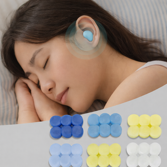 LANJO D9760 Reusable Moldable Silicone Foam Type Push-In Noise Cancelling Earplugs for Noisy Environments Intrinsically Safe