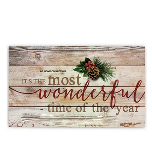 Diseño nórdico perfecto para interiores rústicos del hogar, arte de pared navideño de metal inspirado en la naturaleza con sublimación en blanco. - Product Image 1