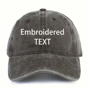 Gorra de Béisbol Personalizada con Bordado, Estilo Vintage, Color Rojo Lavado, Ajustable, de Algodón con Texto Blanco, para Fiestas, Viajes y Eventos - Product Image 4