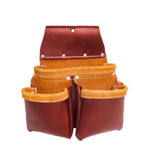 Manufacturer Custom Heavy Duty Hand Leather Multi <b>Tool</b> Fastener Bag <b>Belt</b> Pouch - Product Image 4