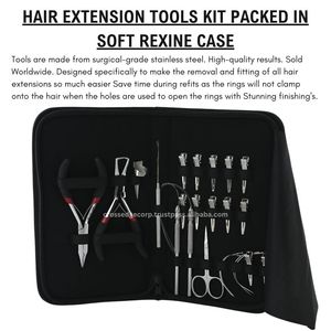 Ensemble complet pour stylistes Kit d'outils d'extension de cheveux Micro Beads Remover & Pince à sertir Crochet Crochet Sectionnement Clips Ciseaux - Product Image 5