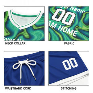 Ensemble de maillots de football à imprimé animal printanier 100 % polyester sublimé, séchage rapide, protection UV, avec nom d'équipe personnalisé - Product Image 5