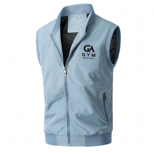 <b>GYM</b> Active Autumn Fleece Vest Zip Front Sporty Breathable Waterproof Winter Windproof Stand Collar Unisex <b>Jacket</b> - Product Image 1