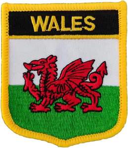 Parches Bordados de la Bandera de Gales para Planchar o Coser, Parche Nacional de Gales - Product Image 1