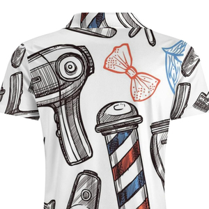 Camisa de Barbero Profesional Personalizada con Botones a Presión, Material de Algodón/Poliéster Ecológico y Duradero, con Bolsillos, para Uso en Salón de Belleza y Barbería - Product Image 6