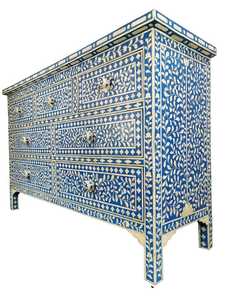 Table à tiroirs en os incrusté, artisanale et haut de gamme, plusieurs designs pour tous les styles, tiroirs en os incrusté pour la décoration de la maison - Product Image 4