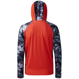 Chemises de pêche à manches longues personnalisées UPF 50 pour hommes, avec capuche, protection UV, séchage rapide, masques intégrés - Product Image 2