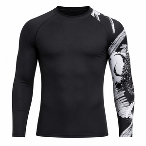 <b>Men</b> Quick-Dry <b>Stretch</b> Fitness Shirt Gym Clothes BJJ High Quality Rash guard Wrestling T Shirt Martial Arts MMA Muay Thai Shirts - Product Image 3