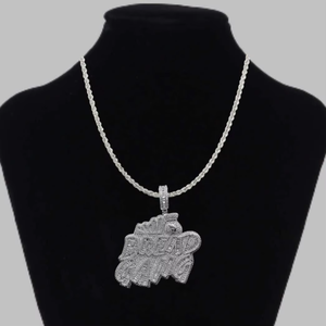 Pendentif Hip Hop en Diamant de Laboratoire Premium Plaqué Rhodium, Argent Sterling 925, Bijou Élégant et Sertie de Pierres pour Mariage, Fête Décontractée, Cadeau - Product Image 6