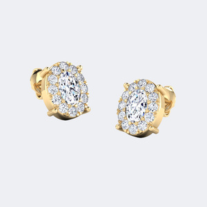 1.30CTW ต่างหูแบบติดหูทรงวงรี - Product Image 6