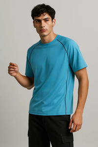 T-shirt '' SOSH 4 '' Polo Republica pour homme avec passepoil contrastant - Product Image 3