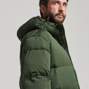 Solid International Reversible 70% <b>Down</b> Hooded Premium Heavy Winter Wear Long Puffer <b>Jacket</b> - Product Image 4