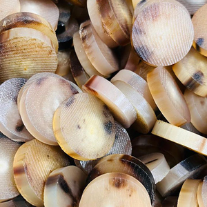 Boutons en corne de buffle rustiques écologiques faits à la main pour vêtements vintage et artisanat naturel - Product Image 1