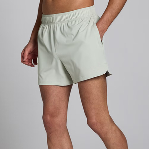 Shorts pour homme en polyester respirant, couleur vert menthe, avec cordon de serrage et imprimé « Before » sur le devant, style décontracté - Product Image 5
