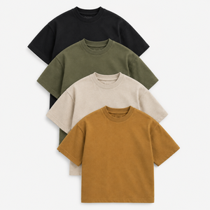 T-shirt unisexe décontracté en coton 100% de haute qualité 230 g/m² à col rond pour homme, streetwear quotidien, motif lettres personnalisé sur le devant, manches courtes - Product Image 3