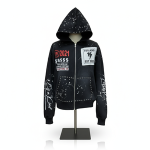 Diseño personalizado, corte perfecto, sudadera con capucha y cremallera para hombre, la más demandada, 100% algodón en varios colores, transpirable y ecológica. - Product Image 1