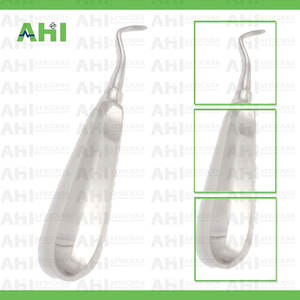 Élévateur de racine Miller Apexo Twist-71 manuel en acier inoxydable certifié CE Classe I Instrument dentaire AHI-6105 Argent Poignée ergonomique - Product Image 3