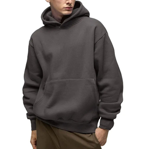 Sweat-shirts à capuche unis pour hommes, style streetwear, 100% coton, manches longues, épaules tombantes, meilleure qualité au meilleur prix - Product Image 3