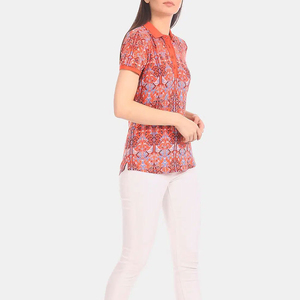 Nouveau design de polos pour femmes, coupe ajustée, imprimé décontracté, sublimation, tissu respirant à séchage rapide, prix abordable, polos - Product Image 1