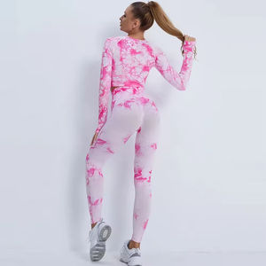 Conjunto Deportivo Profesional para Mujer, Fabricado en Fábrica, de Secado Rápido y Transpirable, para Yoga, con Diseño Sólido sin Costuras - Product Image 6