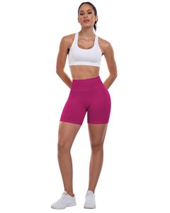 Shorts Deportivos de Cintura Alta para Mujer, Shorts de Ciclismo con Control de Abdomen, Levanta Glúteos, para Correr, Yoga, con Efecto Scrunch - Product Image 4