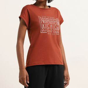 T-shirt décontracté à manches courtes pour femme 2026, 100 % coton, col rond, respirant, imprimé, toutes tailles disponibles - Product Image 4