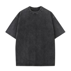 T-shirt en coton épais vintage streetwear à imprimé puff, coupe oversize, effet délavé à l'acide - Product Image 1