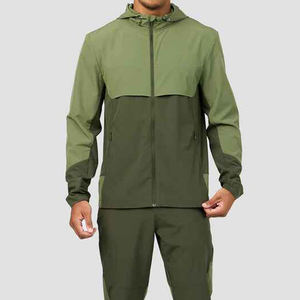 Ensemble de survêtement coupe-vent d'extérieur à manches longues en mesh pour homme, sweat-shirt et pantalon softshell deux pièces - Product Image 3