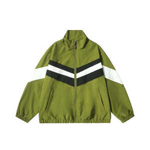 Veste de pluie rétro personnalisée à fermeture éclair, style streetwear, avec doublure en mesh, tissu nylon léger, coupe oversize, coupe-vent pour homme - Product Image 6