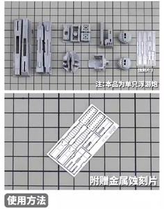 Set de Piezas de Mejora Detalladas para Unidad de Soporte Remoto a Escala 1/144 con Lámina Fotogravada Compatible con Kits de Modelos de Mecha de Ciencia Ficción - Product Image 4
