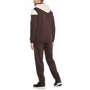 Survêtement décontracté à capuche pour homme, coupe régulière, en polaire, à prix réduit, imprimé uni, personnalisable, à manches longues - Product Image 2