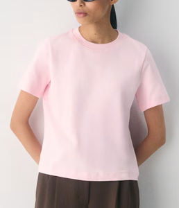เสื้อยืดผู้หญิงผ้าฝ้ายผสมสแปนเด็กซ์ ระบายอากาศได้ดี เป็นมิตรต่อสิ่งแวดล้อม ป้องกันรอยยับ ป้องกันการเป็นขุย ผลิตตามแบบ OEM โรงงานส่งออกเสื้อผ้าจากบังกลาเทศ - Product Image 5
