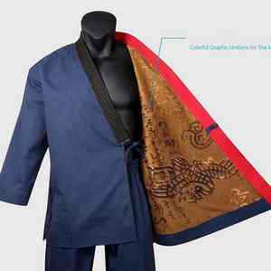 Uniforme de Karate Judu con Logotipo Personalizado, Ligero y Transpirable, para Estudiantes, Entrenamiento Profesional en Dojo, Artes Marciales - Product Image 3