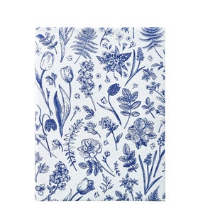 Diario hecho a mano con diseño floral azul y blanco estilo Toile de Jouy, cuaderno de tapa dura con cinta marcadora, diario vintage francés, regalo para ella. - Product Image 4