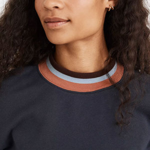 Sudadera de cuello redondo para mujer, personalizada, de otoño, informal, de tejido grueso de algodón y felpa francesa, con apliques de cristal y bordados. - Product Image 6