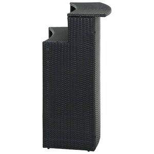 Tavolo da Bar Standard in Rattan PE Nero Resistente - Product Image 4