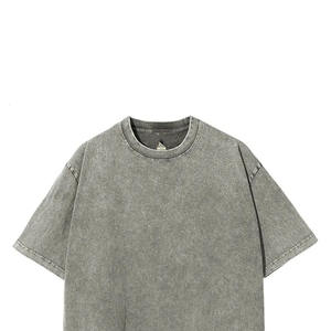 เสื้อยืดคอกลมแขนสั้นทรงโอเวอร์ไซส์สไตล์วินเทจผ้าฝ้ายถัก 100% สำหรับผู้ชาย  คุณภาพสูงสั่งทำได้ - Product Image 5