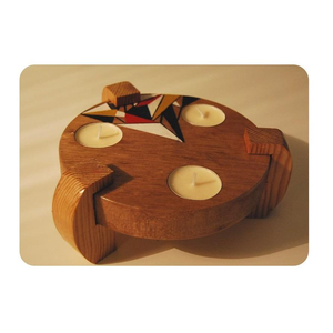 <b>Candle</b> Holder or Pine Wood <b>Candle</b> <b>stick</b> set of 3 <b>candle</b> stand for decorative wedding party - Product Image 4
