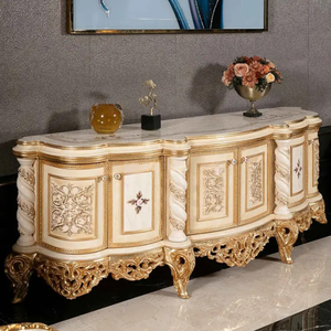 Meuble TV Buffet Classique Européen de Luxe en Bois de Mahagoni Massif Sculpté à la Main, Style Antique, Écologique, pour Salon et Appartement - Product Image 2