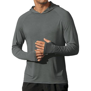 Chemise de pêche pour homme, grise, UPF 50, manches longues, respirante, spandex/polyester, 180g - Product Image 1