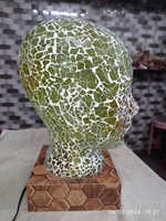 Lampe de table en verre mosaïque visage fait à la main lampe de chevet marocaine colorée lampe de table en mosaïque col de cygne turc