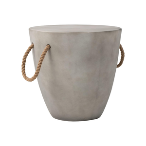 Table d'appoint en ciment pour patio avec corde de chanvre, table d'appoint moderne pour jardin, fabriquée au Vietnam - Product Image 1