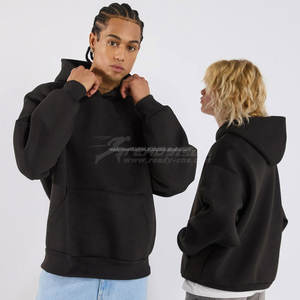 Sweatshirts personnalisés unisexes en coton anti-boulochage Sweatshirts à capuche respirants de haute qualité pour la saison d'hiver avec logo personnalisé - Product Image 2