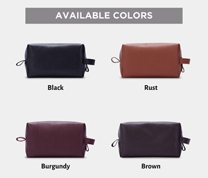 Custom Vintage Genuine Leather <b>Toiletry</b> <b>Bag</b> <b>Men</b> Retro Travel Dopp Kit Waterproof Shaving Wash Cosmetic Organizer LYG-0116 - Product Image 5