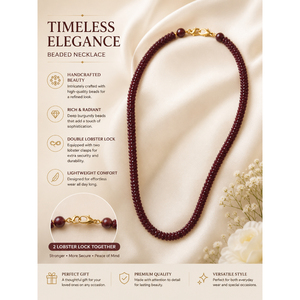 Collier en perles de couleur marron, design rond torsadé, collier pour femmes, accessoires de bijoux tendance - Product Image 5