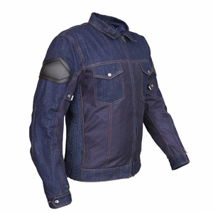 Veste en jean pour homme, style workwear, col rabattu, fermeture éclair, matière en coton respirante, vêtement d'automne - Product Image 3