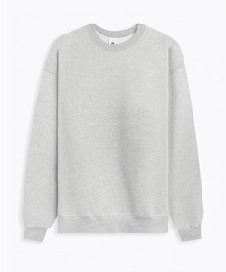 OEM Men's <b>Grey</b> Sweatshirt Crew Neck <b>Hoodies</b> Pullover Cotton Streetwear Plus Size Wholesale Charcoal Fashion Clothing - Product Image 3